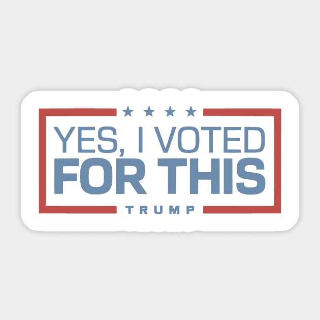 Yes, I Voted for This Retro Vintage Sticker by ArtistTee ⭐⭐⭐⭐⭐